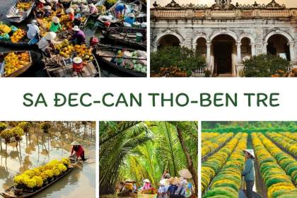 2D1N TOUR | SA DEC - CAN THO - MY THO - BEN TRE: HUNG THY FLOWER VILLAGE - HUYNH THUY LE ANCIENT HOUSE - CAI RANG FLOATING MARKET - CON LAN CON PHUNG (FROM HO CHI MINH)