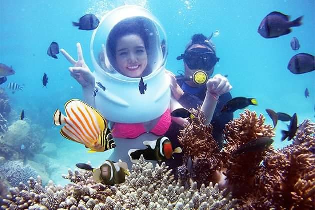WALKING TO CONTEMPLATE CORAL AT CHAM ISLAND